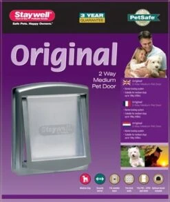 Petsafe 757 Hondenluik - Medium - Zilver/Tranparant -Dieren Benodigdheden Winkel 1010x1200 1