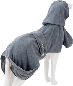 Super Absorberende Honden Badjas Grijs Maat L -Dieren Benodigdheden Winkel 1012x1200