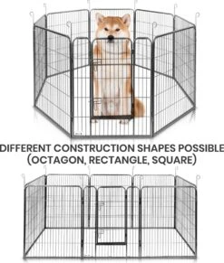 MaxxPet Puppyren - Hondenbench - Hondenren- Puppyren Met 8 Kennelpanelen - Staal -80 X 100 Cm Ø 210 Cm -Dieren Benodigdheden Winkel 1020x1200 3