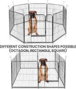 MaxxPet Puppyren - Hondenbench - Hondenren- Puppyren Met 8 Kennelpanelen - Staal -80 X 80 Cm Ø 210 Cm -Dieren Benodigdheden Winkel 1023x1200 1