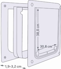 Trixie 2-Weg Hondenluik Wit - M-XL 39 X 45 CM -Dieren Benodigdheden Winkel 1053x1200 5