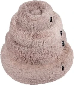 District 70 FUZZ - Hondenmand Comfortabel En Zacht Pluche - Zand, Oudroze, Donkergrijs En Lichtgrijs In S/M/L/XL - Maat: Medium, Kleur: Zand -Dieren Benodigdheden Winkel 1054x1200