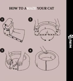 District 70 MAZE 3-in-1 Opvouwbare Kartonnen Kattenmand - Inclusief Catnip Balletje - Voor Slapen, Spelen En Krabben! -Dieren Benodigdheden Winkel 1083x1200