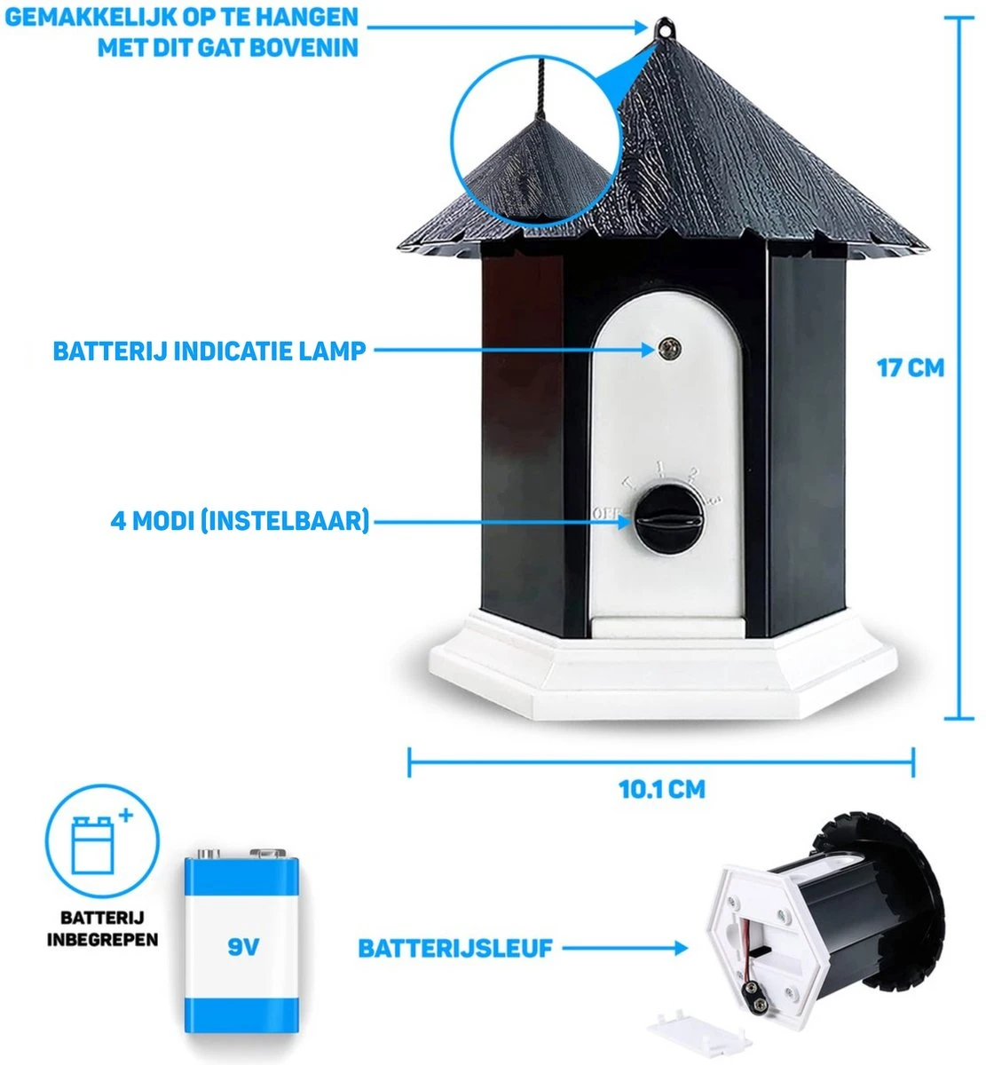 Vulpes Pets® Anti Blaf Apparaat Pro - Anti Blafband Voor Alle Honden - Luxe Hondentrainer - Diervriendelijk & Zonder Schok - Inclusief 9V Batterij - Waterbestendig - Ophangbaar - Instelbare Ultrasone Niveauregeling - 4 Standen 14 Vulpes Pets® Anti Blaf Apparaat Pro - Anti Blafband Voor Alle Honden - Luxe Hondentrainer - Diervriendelijk & Zonder Schok - Inclusief 9V Batterij - Waterbestendig - Ophangbaar - Instelbare Ultrasone Niveauregeling - 4 Standen - Afbeelding 12