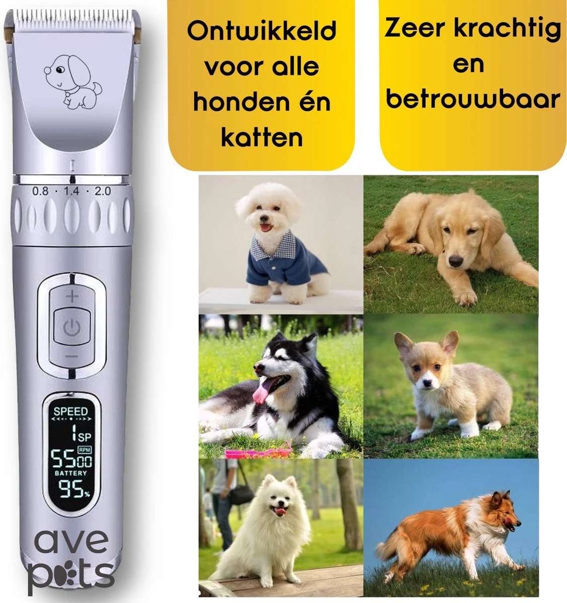AVE Pets® Volledige Hondentondeuse Set Met Display - Draadloos Tondeuse - Scheerapparaat Voor Je Hond Of Kat - Huisdier Trimmer - Dierentondeuse - Dieren Verzorging 8 AVE Pets® Volledige Hondentondeuse Set Met Display - Draadloos Tondeuse - Scheerapparaat Voor Je Hond Of Kat - Huisdier Trimmer - Dierentondeuse - Dieren Verzorging - Afbeelding 7