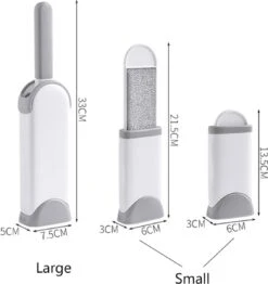 IGOODS - Pet Hair Remover - Hond & Kat Roller Brush - Dubbelzijdig Bont Ontharingsgereedschap Met Zelfreinigende Basis - Reismaatborstel - Voor Kleding - Bank - Tapijt - Autostoel GRIJS -Dieren Benodigdheden Winkel 1133x1200