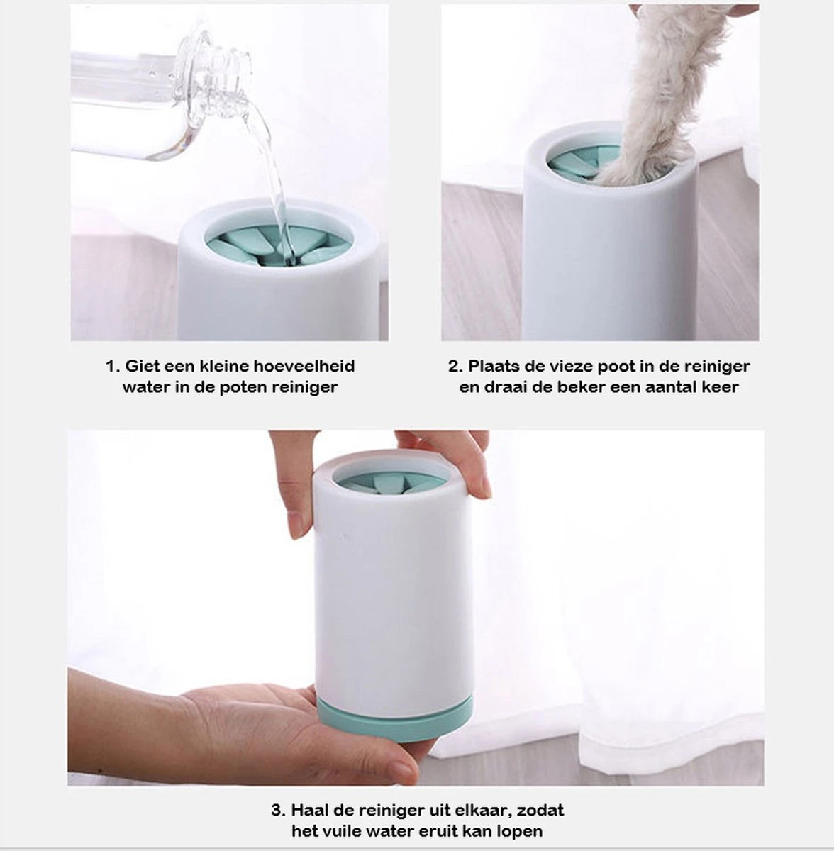 Merkloos Hondenpoten Reiniger - Hond - Kat - Hondenborstel - Grijs 4 Merkloos Hondenpoten Reiniger - Hond - Kat - Hondenborstel - Grijs - Afbeelding 2