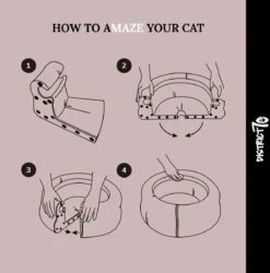 District 70 MAZE 3-in-1 Opvouwbare Kartonnen Kattenmand - Inclusief Catnip Balletje - Voor Slapen, Spelen En Krabben! -Dieren Benodigdheden Winkel 1184x1200 1