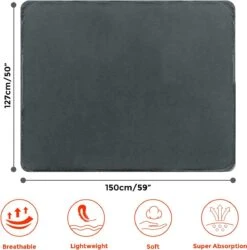 Hondendeken, Fleece, Waterdicht, Wasbaar, Hondenmat, Huisdier, Warme Zachte Deken Voor Hondendeken, Kattendeken, Deken Voor Katten En Honden, Waterdichte Deken Voor Bank, Bed, 150 X 127 Cm -Dieren Benodigdheden Winkel 1185x1200