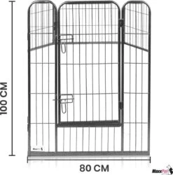 MaxxPet Puppyren - Hondenbench - Hondenren- Puppyren Met 8 Kennelpanelen - Staal -80 X 100 Cm Ø 210 Cm -Dieren Benodigdheden Winkel 1186x1200 7