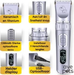 AVE Pets® Volledige Hondentondeuse Set Met Display - Draadloos Tondeuse - Scheerapparaat Voor Je Hond Of Kat - Huisdier Trimmer - Dierentondeuse - Dieren Verzorging 13 AVE Pets® Volledige Hondentondeuse Set Met Display - Draadloos Tondeuse - Scheerapparaat Voor Je Hond Of Kat - Huisdier Trimmer - Dierentondeuse - Dieren Verzorging -Dieren Benodigdheden Winkel 1189x1200 1
