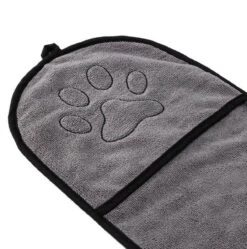 N4dogs – Hondenhanddoek – Honden Handdoek – Microvezel Handdoek – Handdoek Hond – Droogdoek Hond – Dierendeken – Sterk Absorberend – Handdoek Met Zakken - Grijs - 66 X 23 Cm -Dieren Benodigdheden Winkel 1189x1200 6