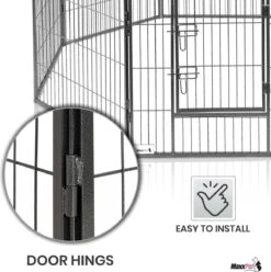 MaxxPet Puppyren - Hondenbench - Hondenren- Puppyren Met 8 Kennelpanelen - Staal -80 X 80 Cm Ø 210 Cm -Dieren Benodigdheden Winkel 1194x1200 9