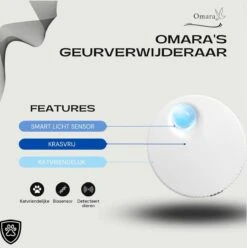 Omara Geurverdrijver – Kattenbak Geurverdrijver – 2023 Model- Oplaadbaar – 100% Krasvrij- Geurverwijderaar- Slimme Sensor -Dieren Benodigdheden Winkel 1195x1200 5