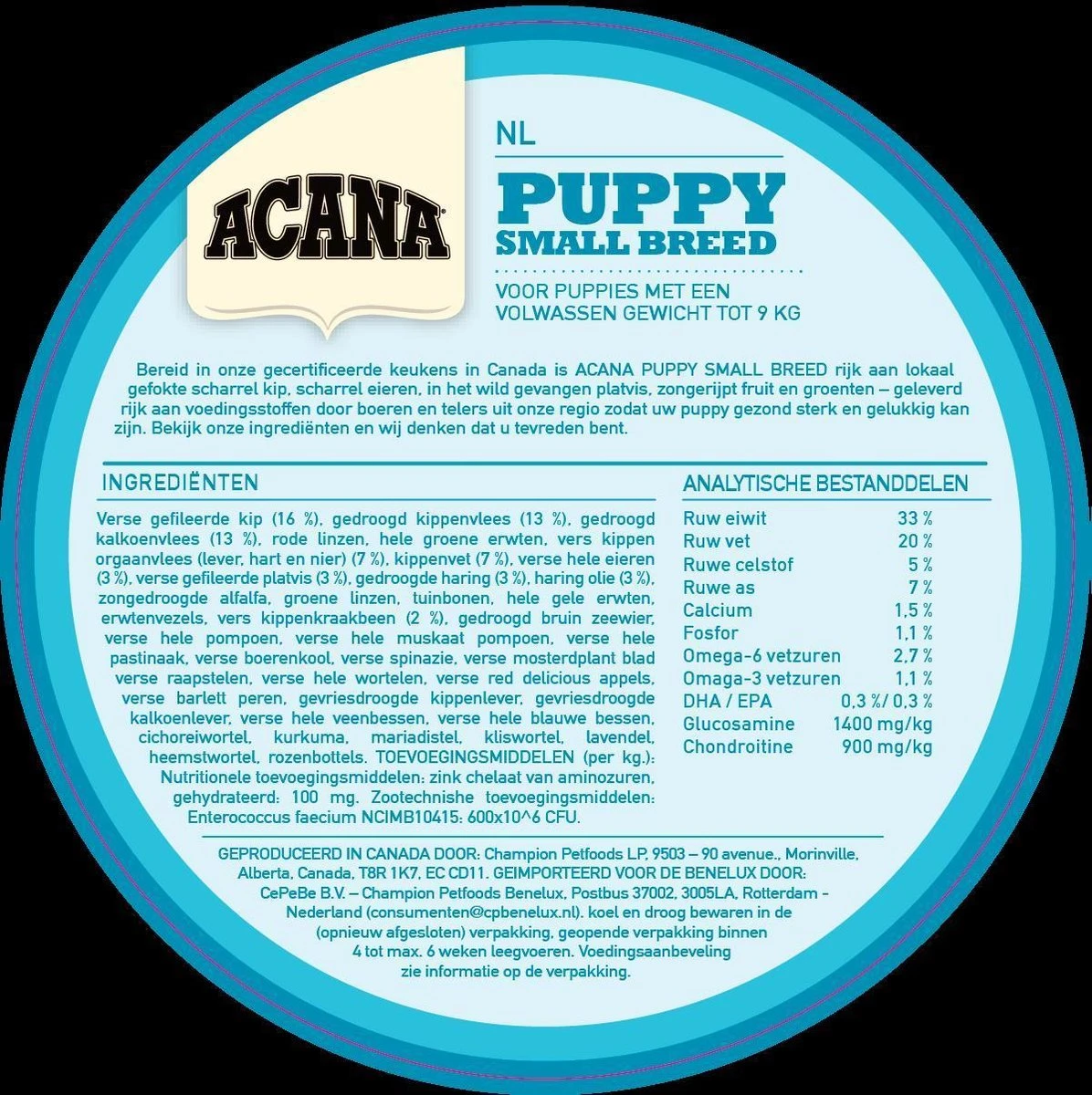 Acana Heritage Puppy Small Breed (6 KG) 6 Acana Heritage Puppy Small Breed (6 KG) - Afbeelding 4