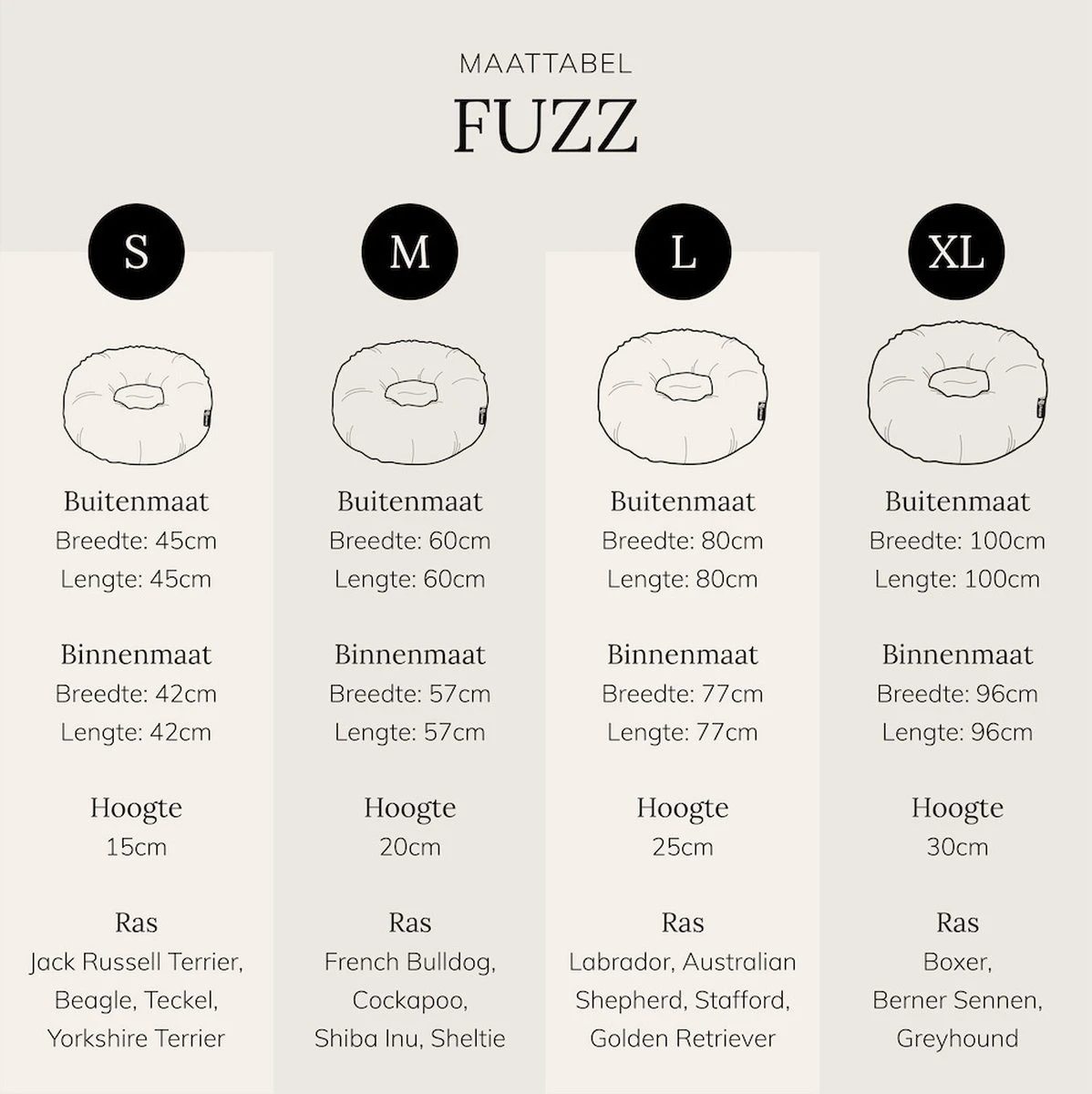 District 70 FUZZ - Hondenmand Comfortabel En Zacht Pluche - Zand, Oudroze, Donkergrijs En Lichtgrijs In S/M/L/XL - Maat: Large, Kleur: Zand 4 District 70 FUZZ - Hondenmand Comfortabel En Zacht Pluche - Zand, Oudroze, Donkergrijs En Lichtgrijs In S/M/L/XL - Maat: Large, Kleur: Zand - Afbeelding 2