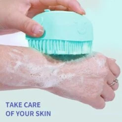 Merkloos Siliconenborstel - Massage Borstel - Silicone Massage Brush - Shampoo Borstel – Lichaamsverzorging - Scrubborstel - Badborstel - Huisdieren - Hond/Kat -Dieren Benodigdheden Winkel 1198x1200 8