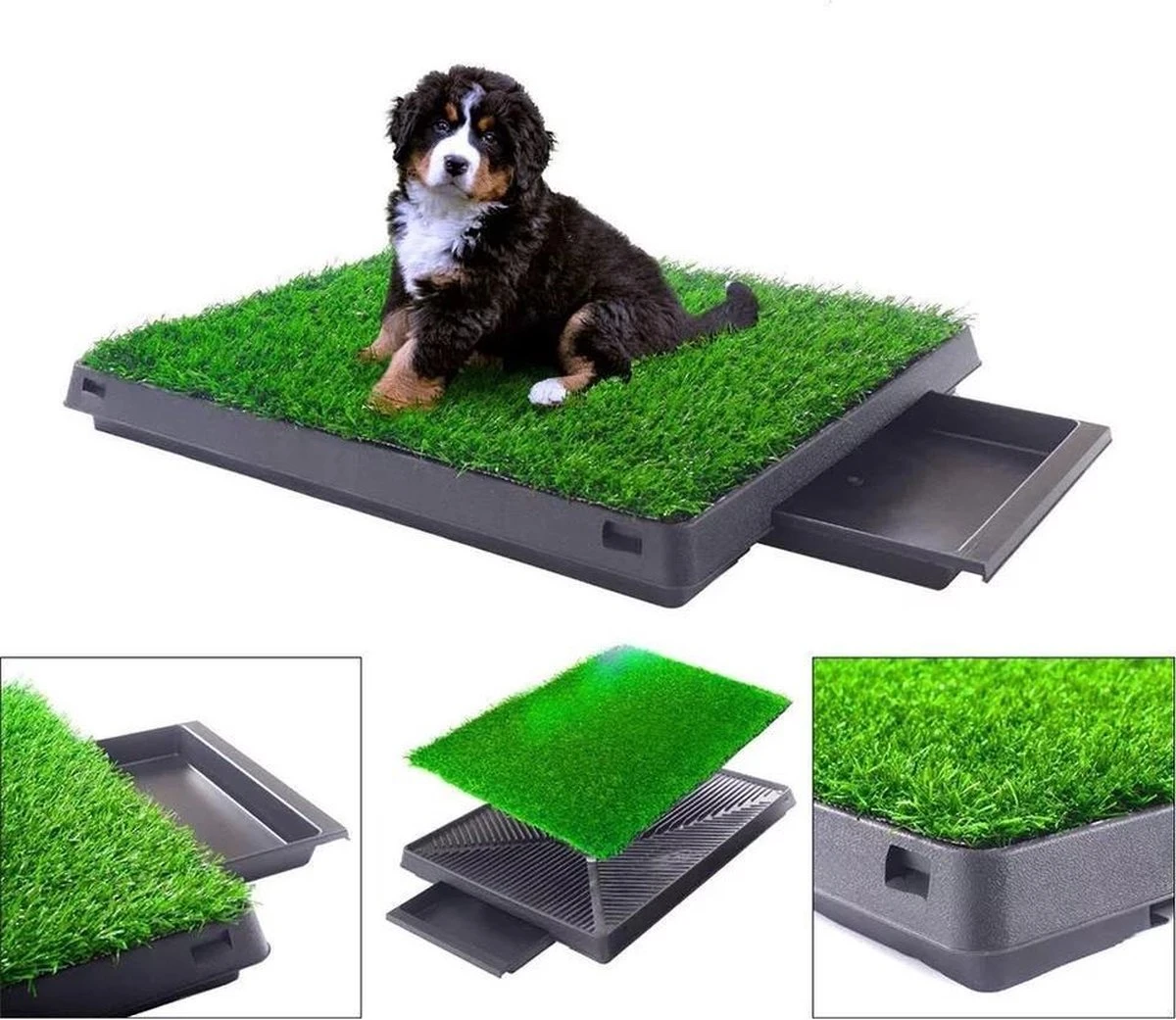 Merkloos Hondentoilet Kunstgras Met Bak - Indoor Dierentoilet - Uitneembare Opvangbak - Puppy Training Pets - Outdoor/Balkon/Tuin/Indoor Toilet - 50x64 Cm 3 Merkloos Hondentoilet Kunstgras Met Bak - Indoor Dierentoilet - Uitneembare Opvangbak - Puppy Training Pets - Outdoor/Balkon/Tuin/Indoor Toilet - 50x64 Cm
