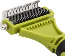 Hondenborstel - Dubbelzijdig Ontharing Tool - Herbruikbare Honden & Kattenvachtkam - Huisdier Grooming - 1 Stuk - Groen -Dieren Benodigdheden Winkel 1200x1044