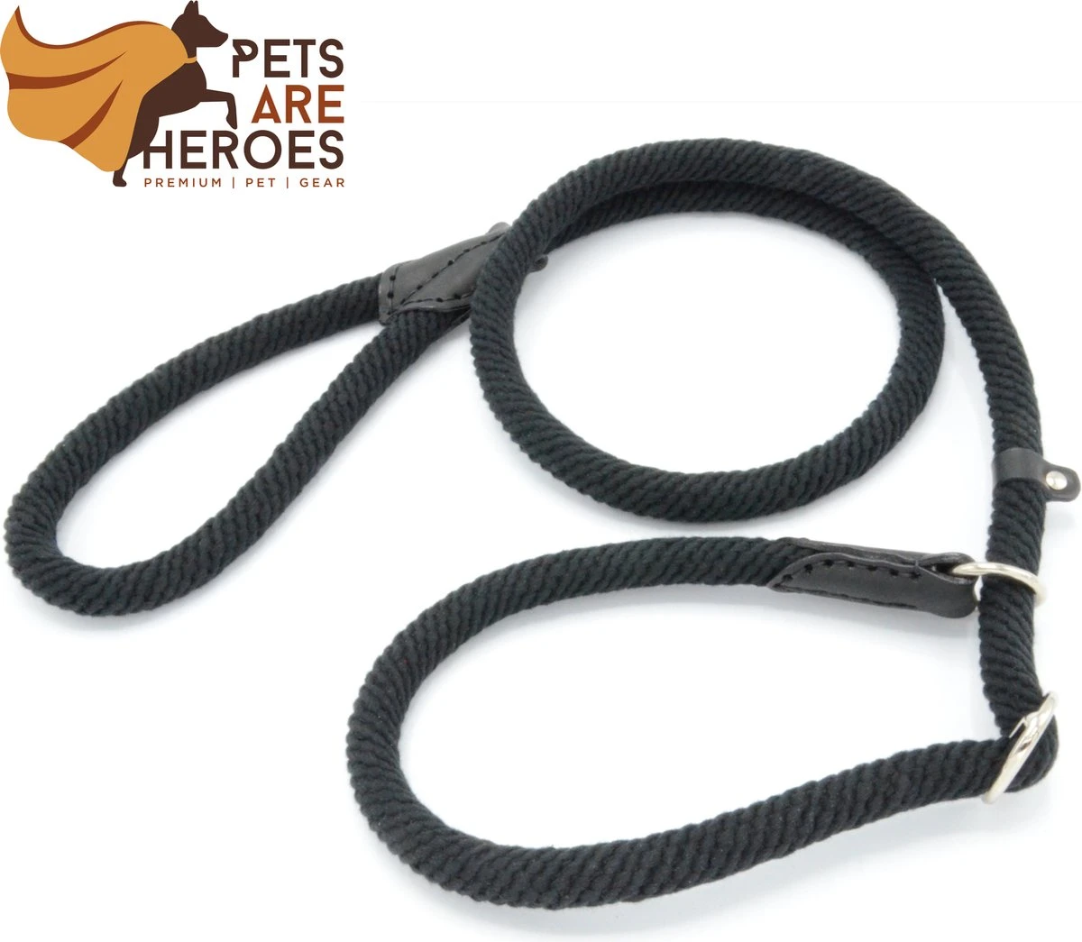 Sliplijn Met Stop - 2 Meter - Zwart - Verstevigd - Roestvrij Staal - Verstelbaar - Hondenriem - Trainingslijn Voor Honden - Touw - Touwlijn - Lijn - Made In Portugal 2 Sliplijn Met Stop - 2 Meter - Zwart - Verstevigd - Roestvrij Staal - Verstelbaar - Hondenriem - Trainingslijn Voor Honden - Touw - Touwlijn - Lijn - Made In Portugal