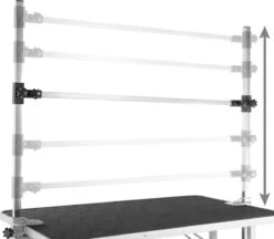 Tectake - Honden Trimtafel Met Twee Lussen - Zwart/zilver- 402893 -Dieren Benodigdheden Winkel 1200x1051 1