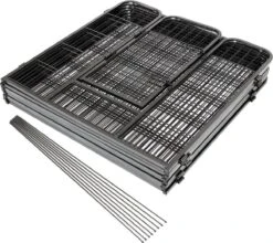 Merkloos Premium Puppyren - 80 Cm Hoog - 640 Cm Omtrek - Hondenren - Hondenhok - Grijs Hamerslag -Dieren Benodigdheden Winkel 1200x1069 2