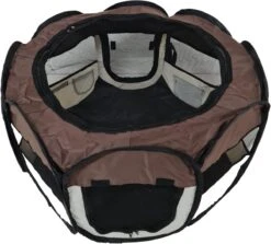 Dailyibed Opvouwbare Puppyren - Bruin - 115x115x58 Cm - Incl. Draagtas - Incl. Voederbak -Dieren Benodigdheden Winkel 1200x1085 1
