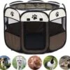 Opvouwbare Puppyren Bruin 90x90x60cm - Puppytent - Dogs&Co -Dieren Benodigdheden Winkel 1200x1092 3