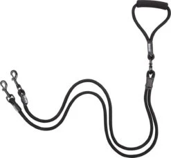 Rebel Petz - Dubbele Verstelbare Hondenriem Voor Twee Honden - Met Draaibare Sluiting En Zacht Handvat - Small En Large - Small (140 Cm Lang, Ø 8 Mm) -Dieren Benodigdheden Winkel 1200x1111