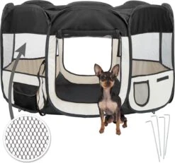 Dailyibed Opvouwbare Puppyren - Zwart - 115x115x58 Cm - Incl. Draagtas - Incl. Voederbak 17 Dailyibed Opvouwbare Puppyren - Zwart - 115x115x58 Cm - Incl. Draagtas - Incl. Voederbak -Dieren Benodigdheden Winkel 1200x1120 5