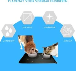 Winkrs - Placemat Voor Voerbak Van Hond Of Kat Huisdieren - Zwart Siliconen Waterdicht 9 Winkrs - Placemat Voor Voerbak Van Hond Of Kat Huisdieren - Zwart Siliconen Waterdicht -Dieren Benodigdheden Winkel 1200x1124