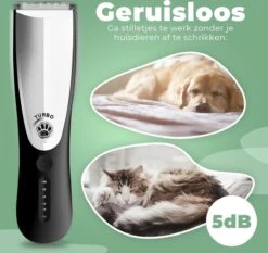Essential Goods Professionele Hondentondeuse – Hondentrimmer - Draadloos – Opzet Kammen – Dik/Dunne Vacht - Honden/Katten - Zwart/Zilver -Dieren Benodigdheden Winkel 1200x1131 4