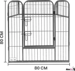 MaxxPet Puppyren - Hondenbench - Hondenren- Puppyren Met 8 Kennelpanelen - Staal -80 X 80 Cm Ø 210 Cm -Dieren Benodigdheden Winkel 1200x1133 2