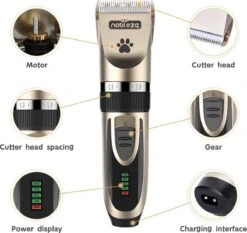 Nobleza Dieren Tondeuse Set - 4 Opzetkammen - Draadloos - Voor Huisdieren Katten & Honden -Dieren Benodigdheden Winkel 1200x1133