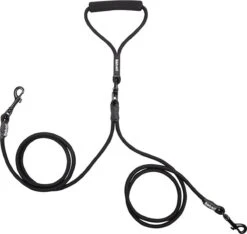 Rebel Petz - Dubbele Verstelbare Hondenriem Voor Twee Honden - Met Draaibare Sluiting En Zacht Handvat - Small En Large - Small (140 Cm Lang, Ø 8 Mm) -Dieren Benodigdheden Winkel 1200x1136 12