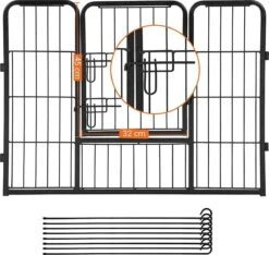 Transformeerbare Hondenren - Dieromheining Van 60 Cm Hoog En 210 Cm Diagonaal - Zwart -Dieren Benodigdheden Winkel 1200x1138 2