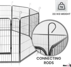 MaxxPet Puppyren - Hondenbench - Hondenren- Puppyren Met 8 Kennelpanelen - Staal -80 X 100 Cm Ø 210 Cm -Dieren Benodigdheden Winkel 1200x1138 3