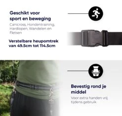Canicross Looplijn Hond Met Heupriem Voor Hardlopen - Elastische Handsfree Hondenriem - Honden Trainingslijn - 150/210cm - Zwart -Dieren Benodigdheden Winkel 1200x1140 10