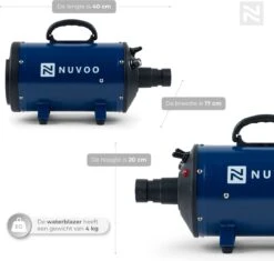 Nuvoo Professionele Hondenföhn / Waterblazer / Hondenborstel Met 3 Opzetstukken - Verstelbare Vermogen Tot 2200W - Warme / Koude Stand - Blauw 14 Nuvoo Professionele Hondenföhn / Waterblazer / Hondenborstel Met 3 Opzetstukken - Verstelbare Vermogen Tot 2200W - Warme / Koude Stand - Blauw -Dieren Benodigdheden Winkel 1200x1140 3