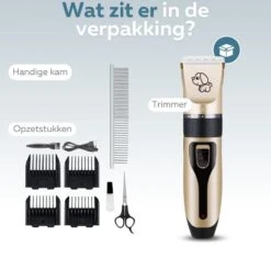 BYER Professionele Dieren Tondeuse Set - Voor Huisdieren Katten & Honden - Draadloos - Oplaadbare Pet Trimmer - Dog Tondeuze Clipper - 5 Standen & Vier Opzetkammen - Low Noise -Dieren Benodigdheden Winkel 1200x1142 1