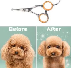 Merkloos Premium Gebogen Trimschaar Honden - Huisdier Trimmen - Hoofd, Poten Ogen & Oren - Kat & Hond Knippen - Veilige Schaar -Dieren Benodigdheden Winkel 1200x1144 3
