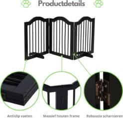 Paws & Claws - Hondenhek Deurhekje - Dog Barrier - 154,5 X 61 Cm - Opvouwbaar - Zwart 10 Paws & Claws - Hondenhek Deurhekje - Dog Barrier - 154,5 X 61 Cm - Opvouwbaar - Zwart -Dieren Benodigdheden Winkel 1200x1149 3