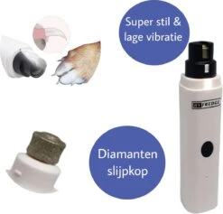 By Fredge® Elektrische Nagelvijl Voor Huisdieren - Nagel Trimmer Hond, Kat En Konijn - Nagelvijl Huisdieren - Nagel Vijl Kat - 100% Veilig - USB Oplaadbaar - Lage Vibratie En Geluid - Draadloos - Wit -Dieren Benodigdheden Winkel 1200x1150 2