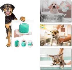 Merkloos Siliconenborstel - Massage Borstel - Silicone Massage Brush - Shampoo Borstel – Lichaamsverzorging - Scrubborstel - Badborstel - Huisdieren - Hond/Kat -Dieren Benodigdheden Winkel 1200x1153 3