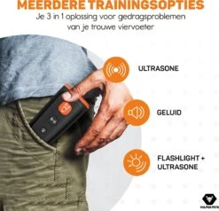 Vulpes Pets® Ultrasone Anti Blaf Apparaat – 3-in-1 Anti Blaf Apparaat Pro - Diervriendelijk & Zonder Schok - Alternatief Anti Blafband - Voor Kleine & Grote Honden - Audio - Flashlight - USB-Oplaadbaar -Dieren Benodigdheden Winkel 1200x1157 4