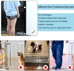 Merkloos ACE Pets – Oprolbaar Hondenrek Voor Binnen - Traphekje Hond Zonder Boren - Veiligheidshek Deurhekje - 180 X 72 Cm - Zwart -Dieren Benodigdheden Winkel 1200x1157 5