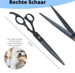 Petsify - Professionele 8-delige Huisdier Knipset - Effileerschaar Hond - Kam Hond - Schaar Hond - Katten Kam - Hondenschaar - Trimschaar Voor Honden - Kapperset - Zwart -Dieren Benodigdheden Winkel 1200x1159 11