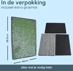 Merkloos Gtrise Hondentoilet Met 2 Matten - Out/Indoor - Zindelijkheidstraining Ebook - Dieren Wc -Dieren Benodigdheden Winkel 1200x1162 2