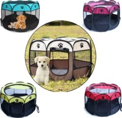 Opvouwbare Puppyren Bruin 90x90x60cm - Puppytent - Dogs&Co -Dieren Benodigdheden Winkel 1200x1163 12
