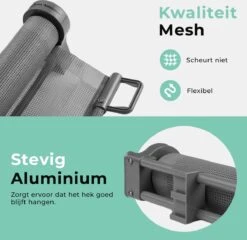 Château Animaux® - Tot 180cm Breed Traphekje Oprolbaar Hond - Stijlvolle Oplossing - Dieren Hek - Honden Hek -Dieren Benodigdheden Winkel 1200x1165 8